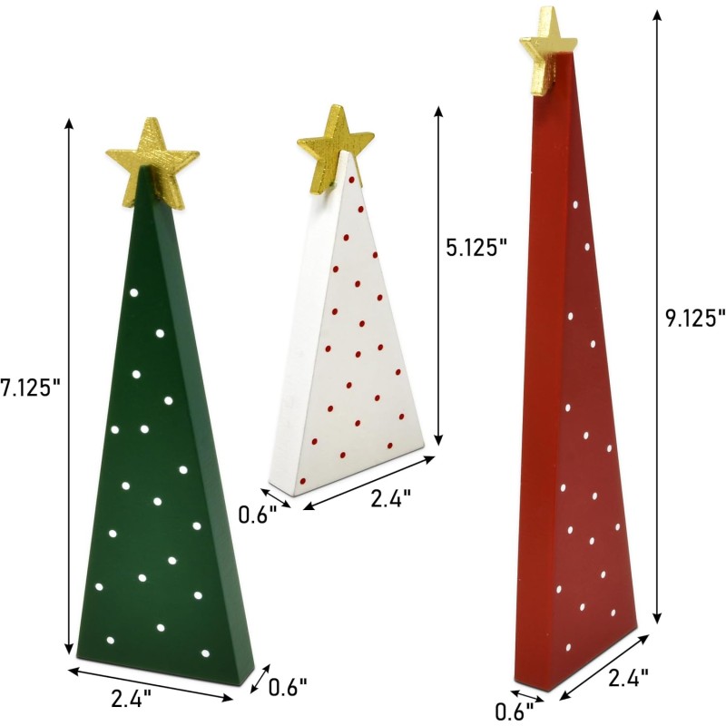 Christmas Tree Set Supplier - 3pc Wooden Layered Tray
