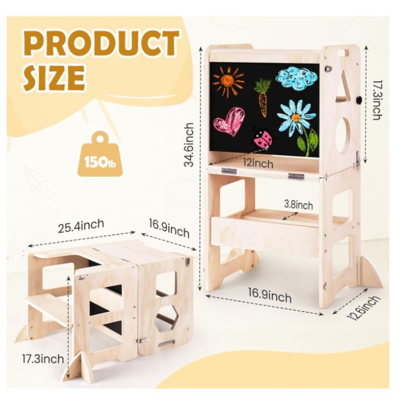 Step Stool Factory - 4 in 1 Foldable Learning Tower