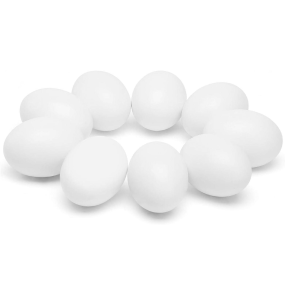 Wooden Eggs Factory - 9 PCS White Easter Craft