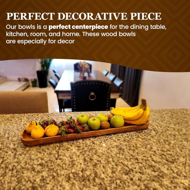 Dough Bowl Factory - 30x6x3 inch Hand Carved Solid Wood