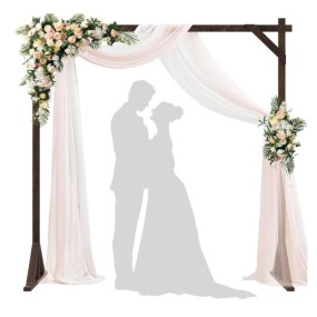Wedding Arch Factory - 7.2FT Wooden Arbor Backdrop