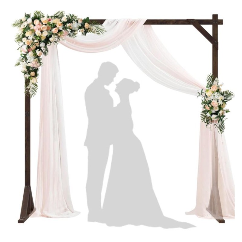 Wedding Arch Factory - 7.2FT Wooden Arbor Backdrop