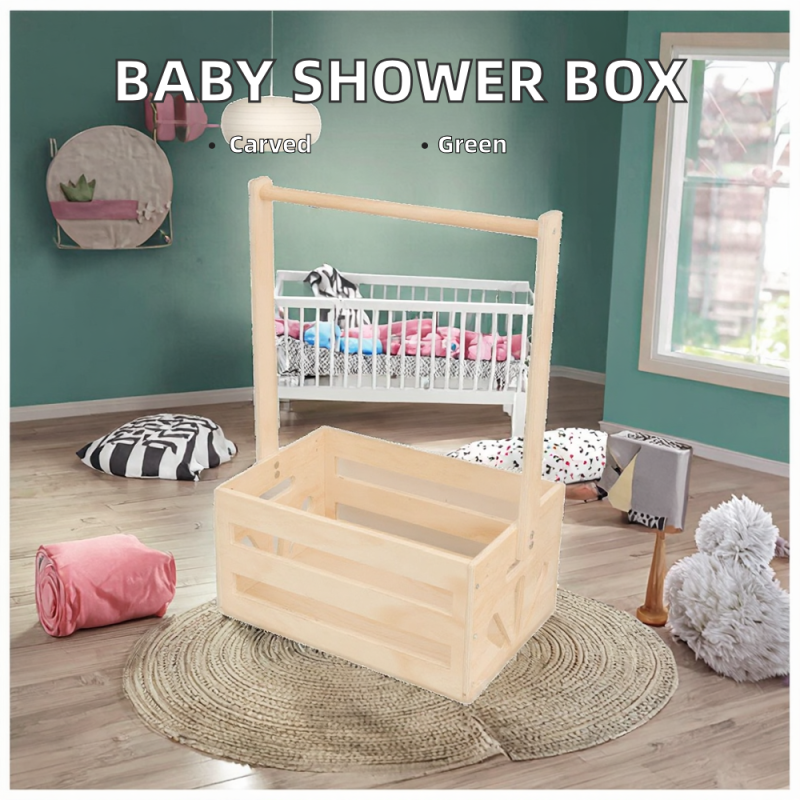 Baby Shower Crate Supplier - Wooden Storage Hamper Basket