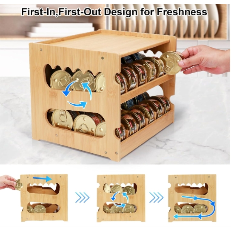 Storage Rack Manufacturer - Customize Bamboo Pantry Organizer