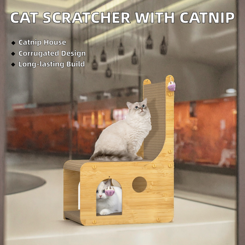 Cat Scratcher Board Supplier - Corrugated Paper with Catnip