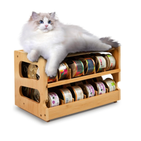 Can Organizer Supplier - Bamboo Pantry Cat Food Storage