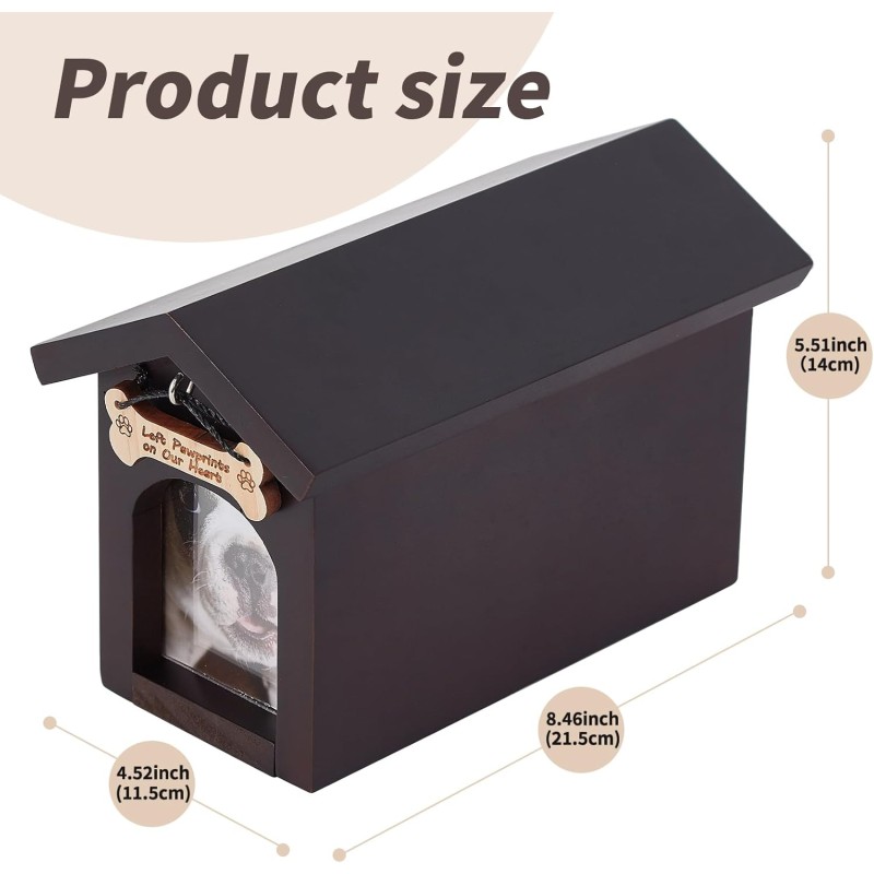 Pet Urn Factory - Wooden Memory Box with Photo Frame