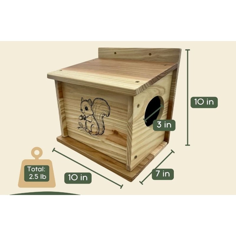 Squirrel House Supplier - Small Size Wooden Nesting Box