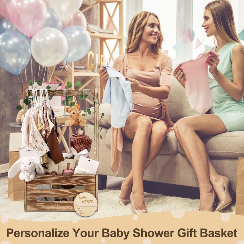 Baby Shower Crate Supplier - Wooden Storage Hamper Basket