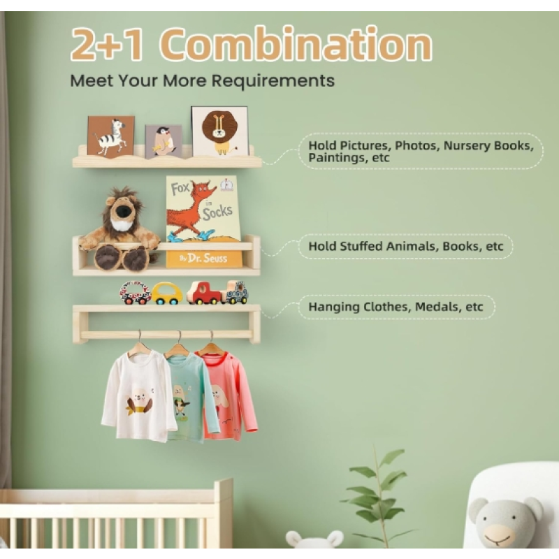 Floating Shelves Manufacturer - Set of 4 Wall Mounted