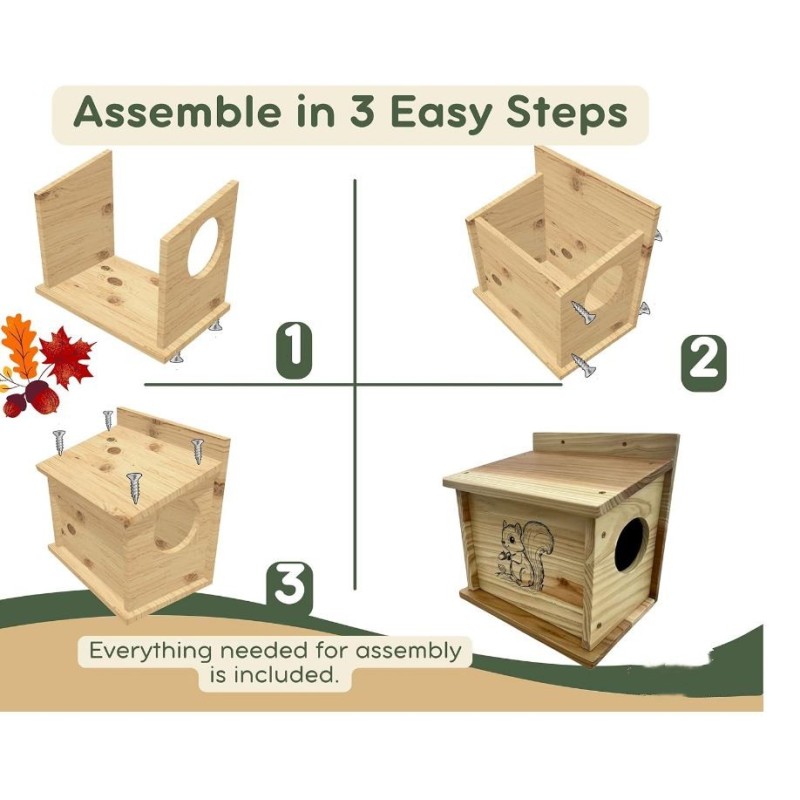 Squirrel House Supplier - Small Size Wooden Nesting Box