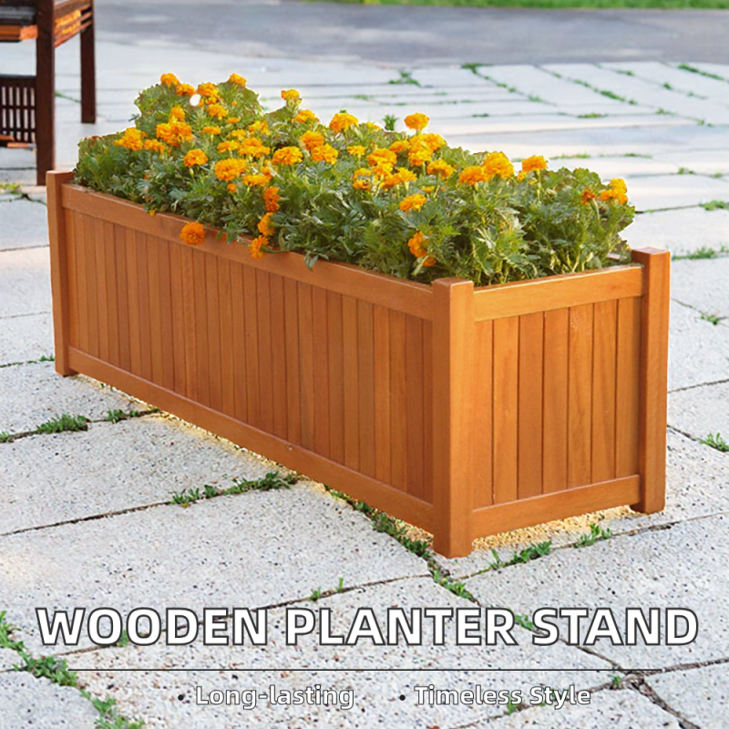 Planter Stand Supplier - Classic Wooden Rustproof Coating