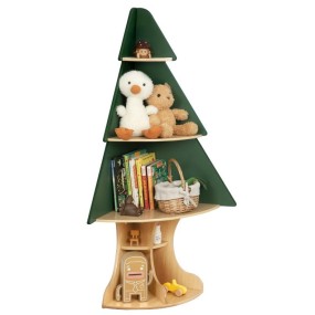 Corner Bookshelf Manufacturer - Tree Design with Storage