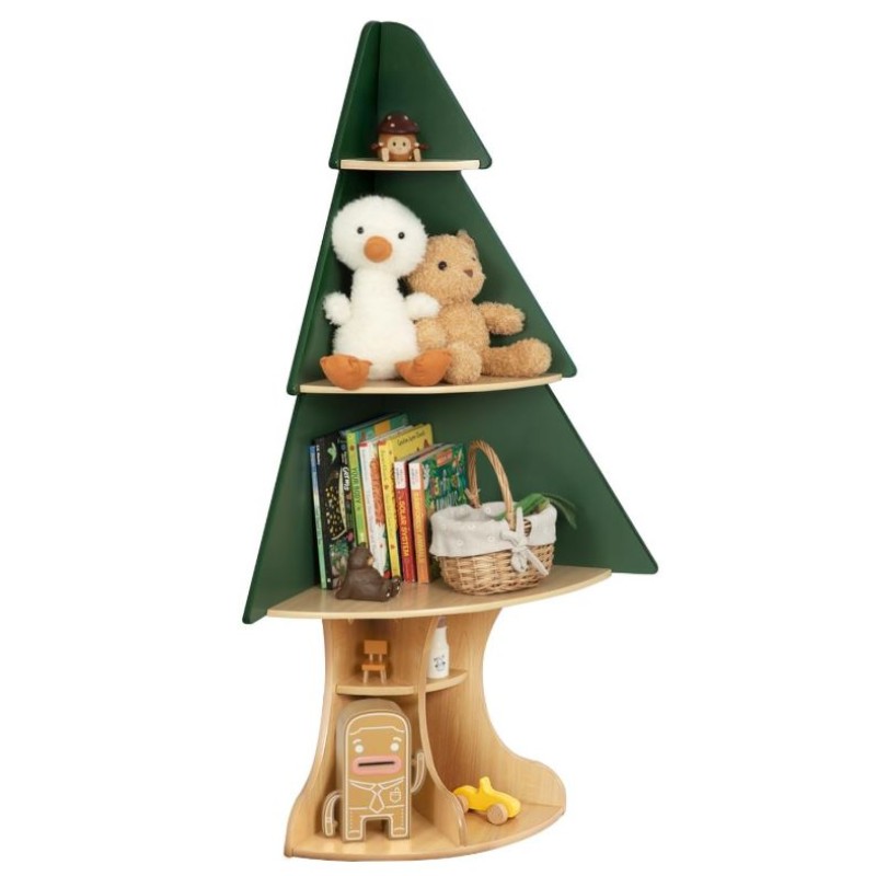 Corner Bookshelf Manufacturer - Tree Design with Storage