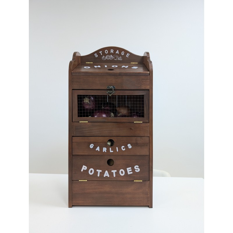 Storage Cabinet Manufacturer - Rubber Wood Flip Lid Dust Proof