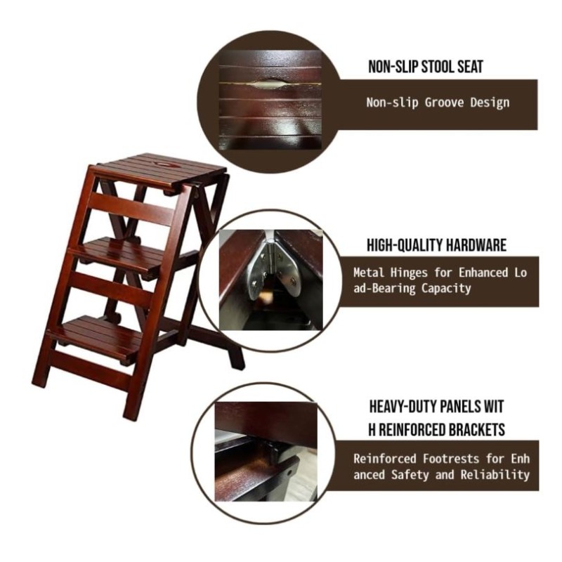 Step Stool Factory - 3 Step Folding Ladder Chair