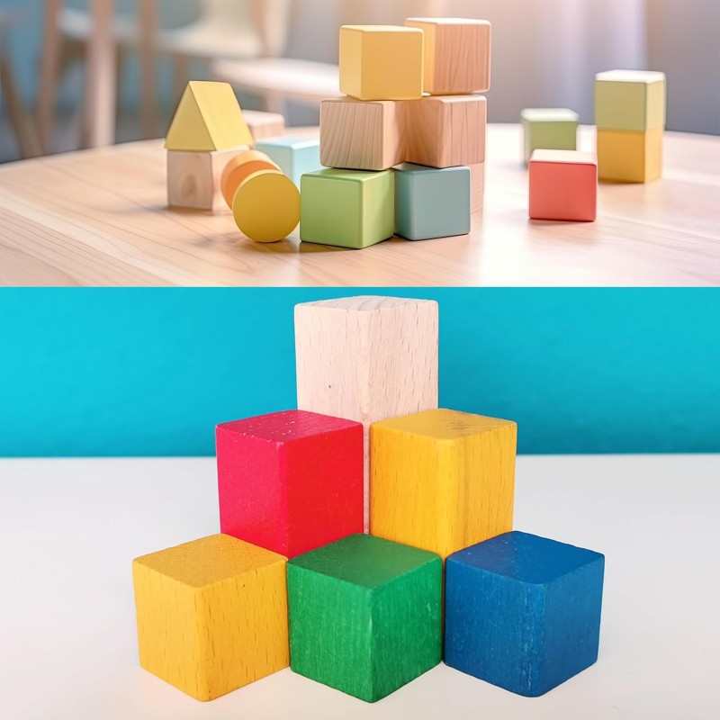Wooden Cubes Manufacturer - Unfinished 1 Inch Pack of 50