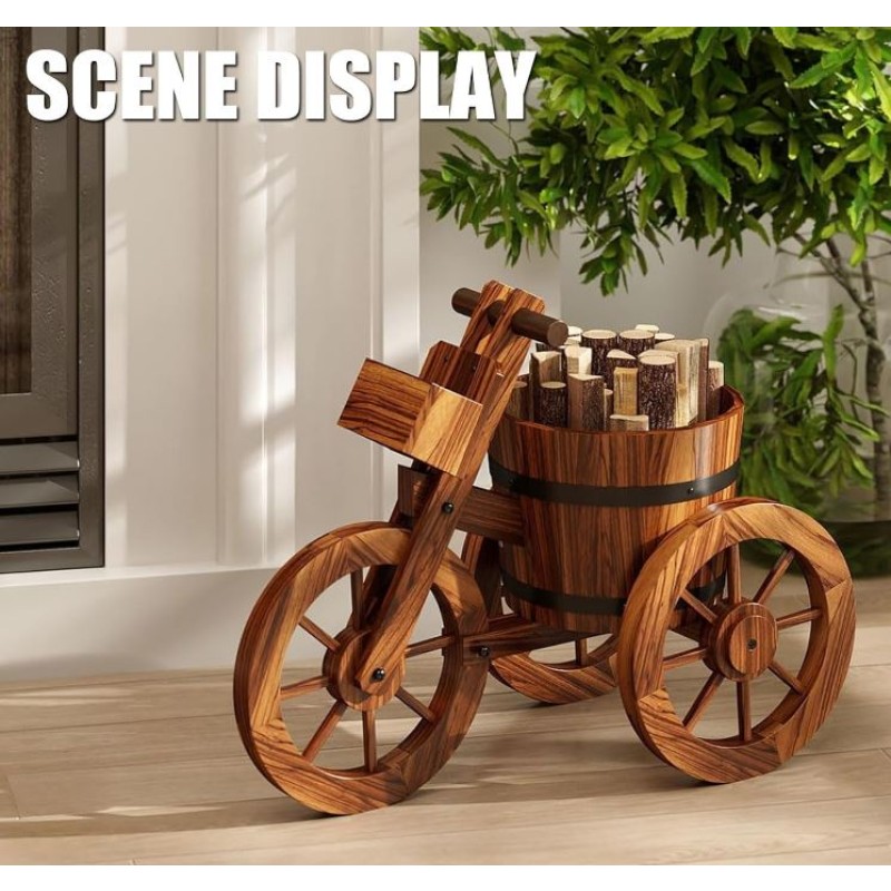 Planter Wagon Supplier - Barrel Tricycle Garden Decor