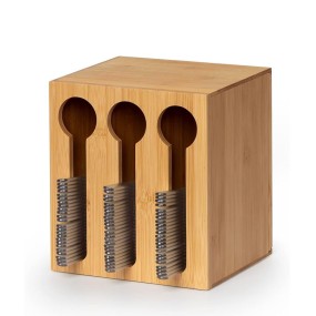 Bamboo Cutlery Rack Factory - Plastic Cutlery Organizer 3 Tier