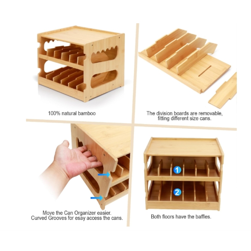 Storage Rack Manufacturer - Customize Bamboo Pantry Organizer