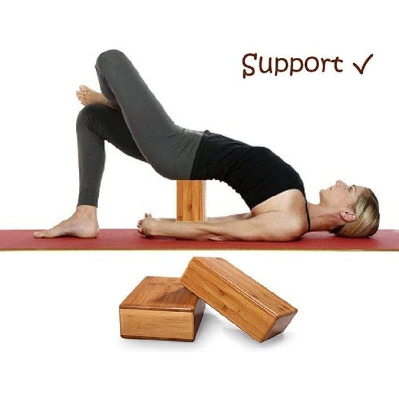 Yoga Block Factory - Set of 2 Bamboo Support Brick