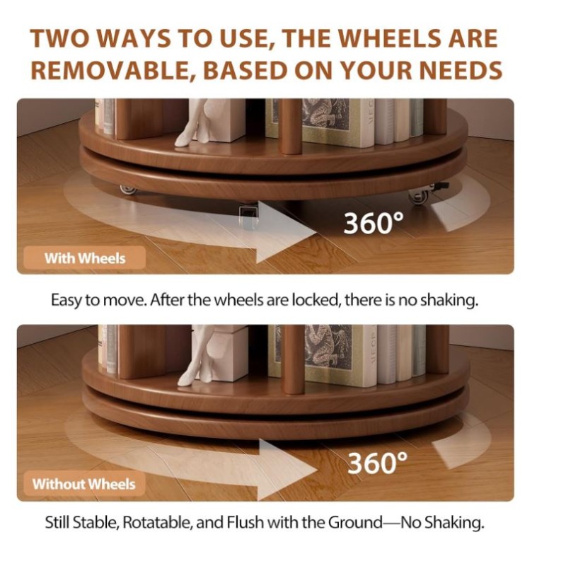 Rotating Bookshelf Supplier - 6 Tier Round 360 Spinning