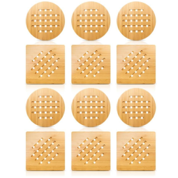 Bamboo Trivet Set Manufacturer - 12 Pack Hot Pad Mats