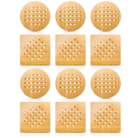 Bamboo Trivet Set Manufacturer - 12 Pack Hot Pad Mats