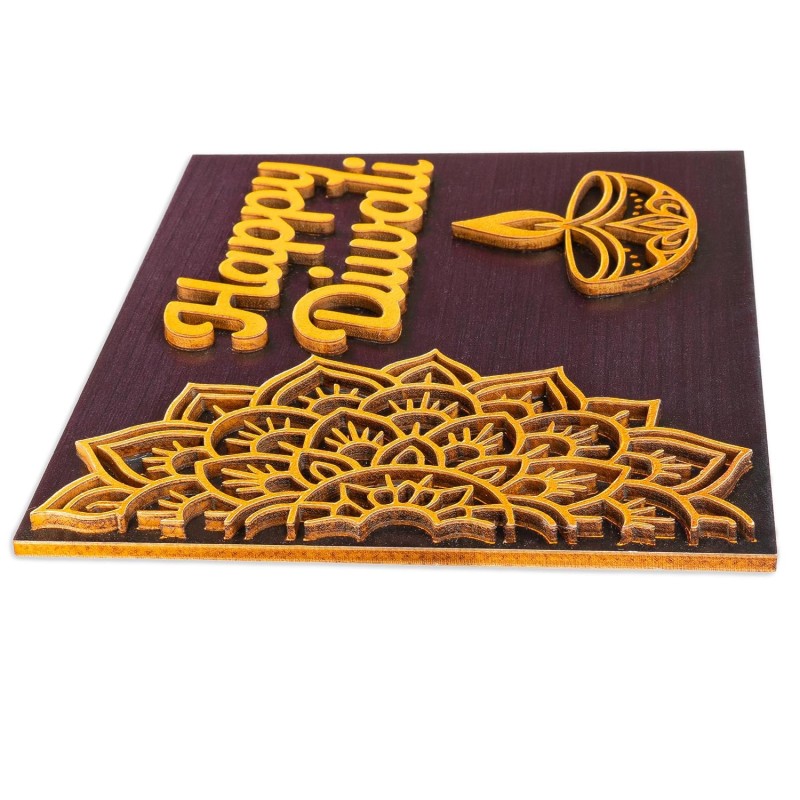 Wooden Table Logo Factory - Diwali Gifts Mandala Design