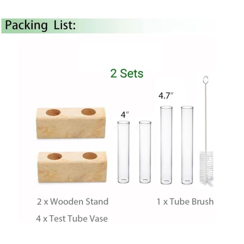 Propagation Station Factory - Double Test Tube Wooden Stand