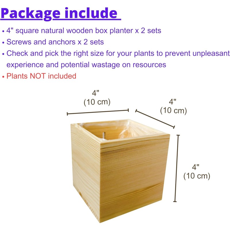 Hanging Planter Factory - 2 Piece Set Natural Wood Centerpiece