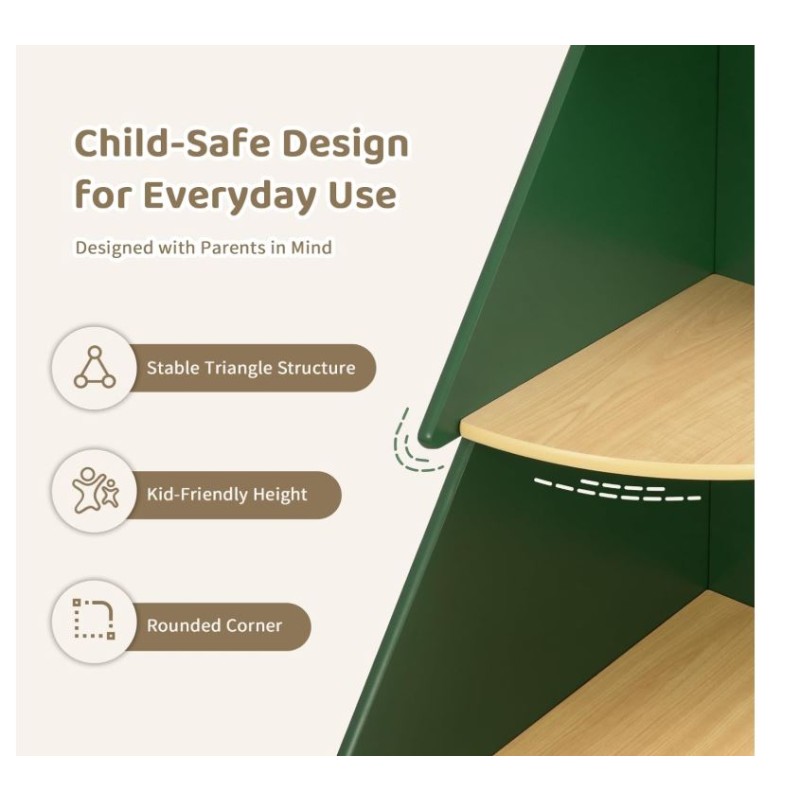 Corner Bookshelf Manufacturer - Tree Design with Storage