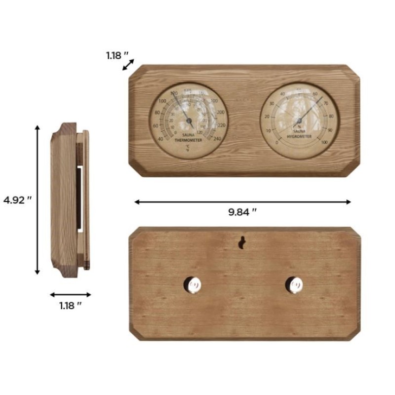 Sauna Thermometer Factory - 2 in 1 Fahrenheit Celsius Hygrometer