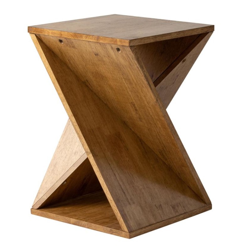 End Table Factory - Square Rustic Plant Stand
