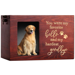 Pet Urn Manufacturer - Large Wooden with Photo Frame