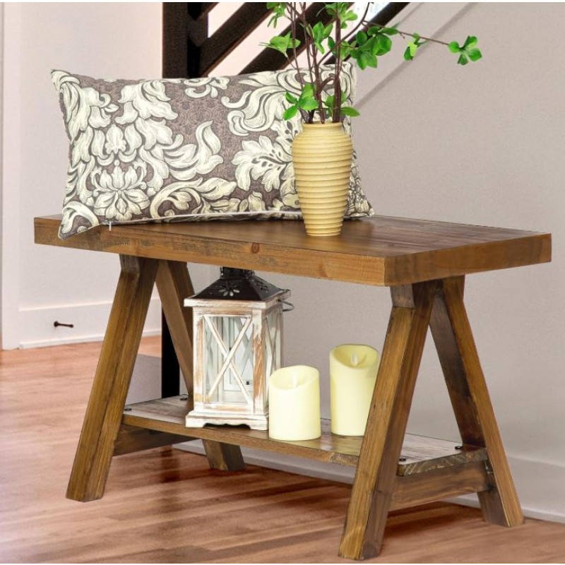 Storage Bench Manufacturer - Farmhouse Solid Wood Indoor