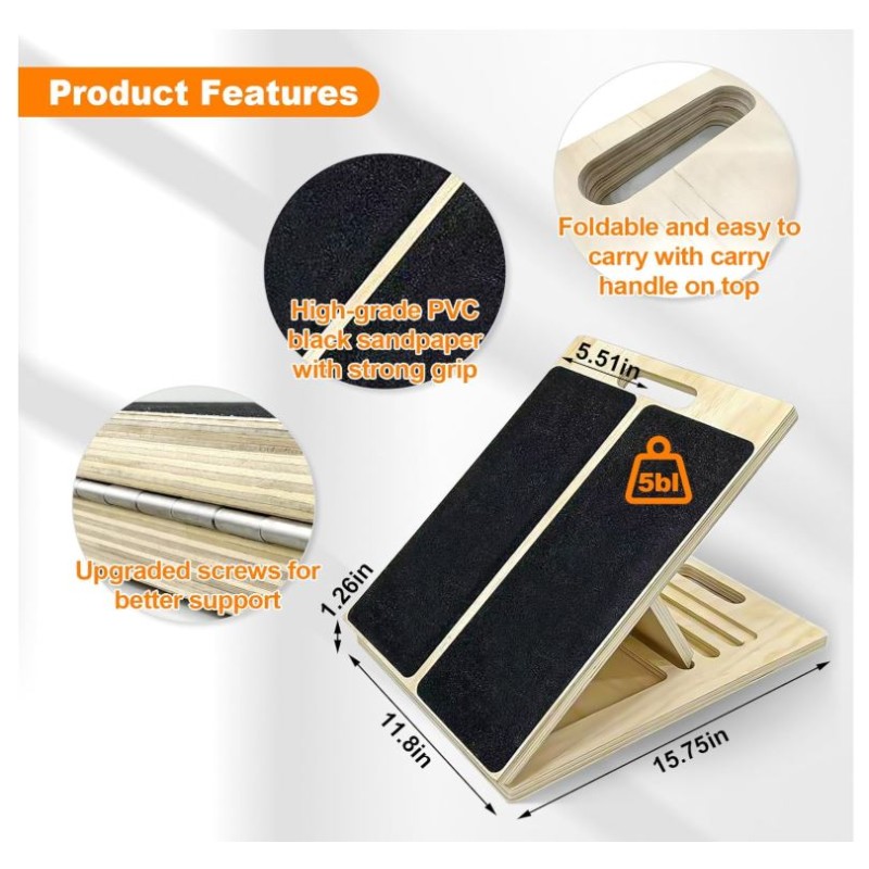 Slant Board Supplier - Portable Wooden Calf Stretching