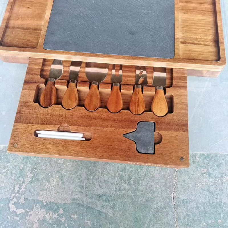 Charcuterie Board Supplier - Large Acacia Wood Cheese Knife Set