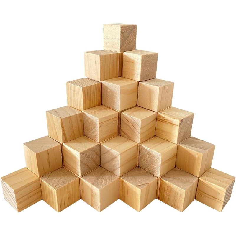 Wooden Cubes Manufacturer - Unfinished 1 Inch Pack of 50