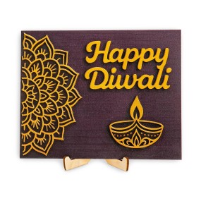 Wooden Table Logo Factory - Diwali Gifts Mandala Design