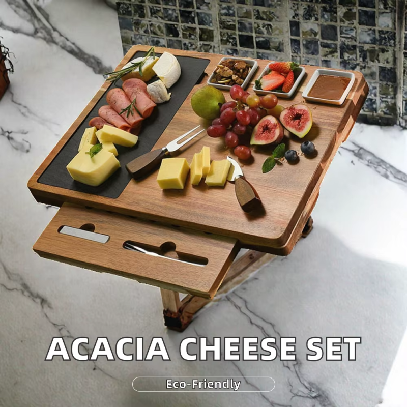 Charcuterie Board Supplier - Large Acacia Wood Cheese Knife Set