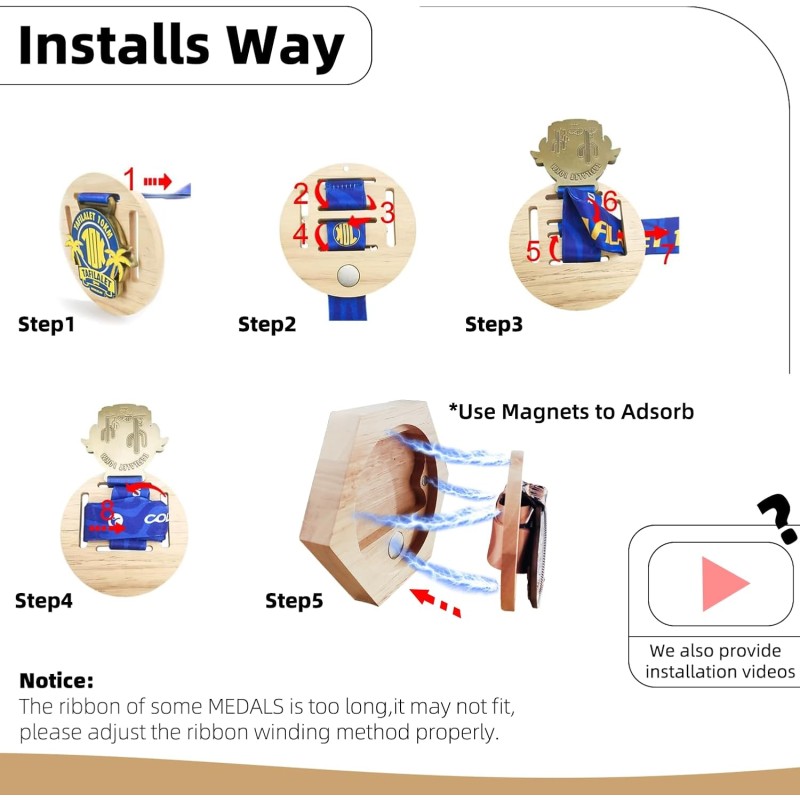 Medal Display Stand Manufacturer - 6Pcs Honeycomb Hexagon Wall