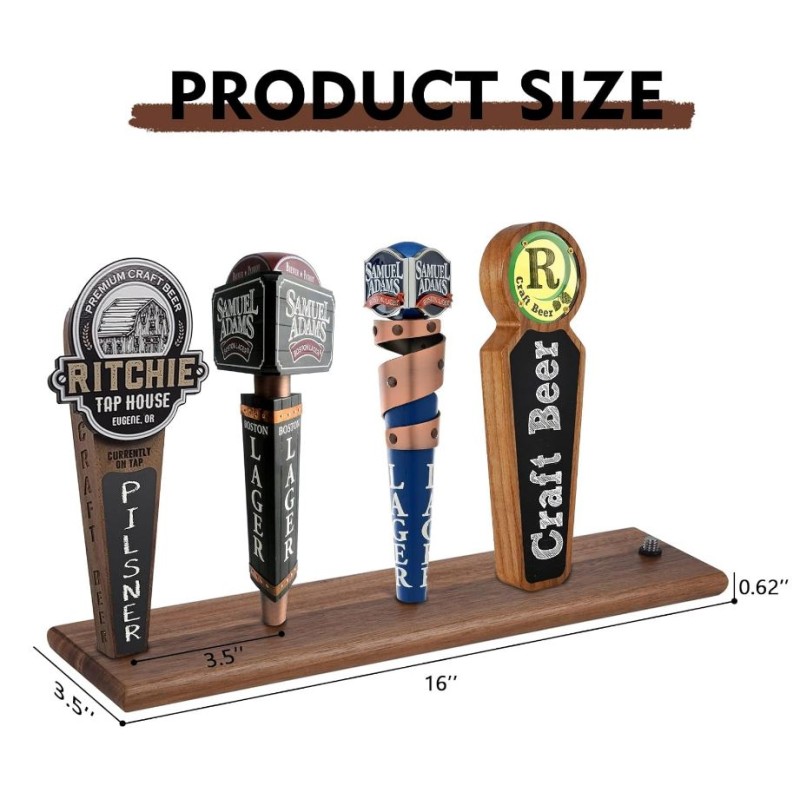 Beer Tap Handle Supplier - Acacia Wood Wall Mount Display