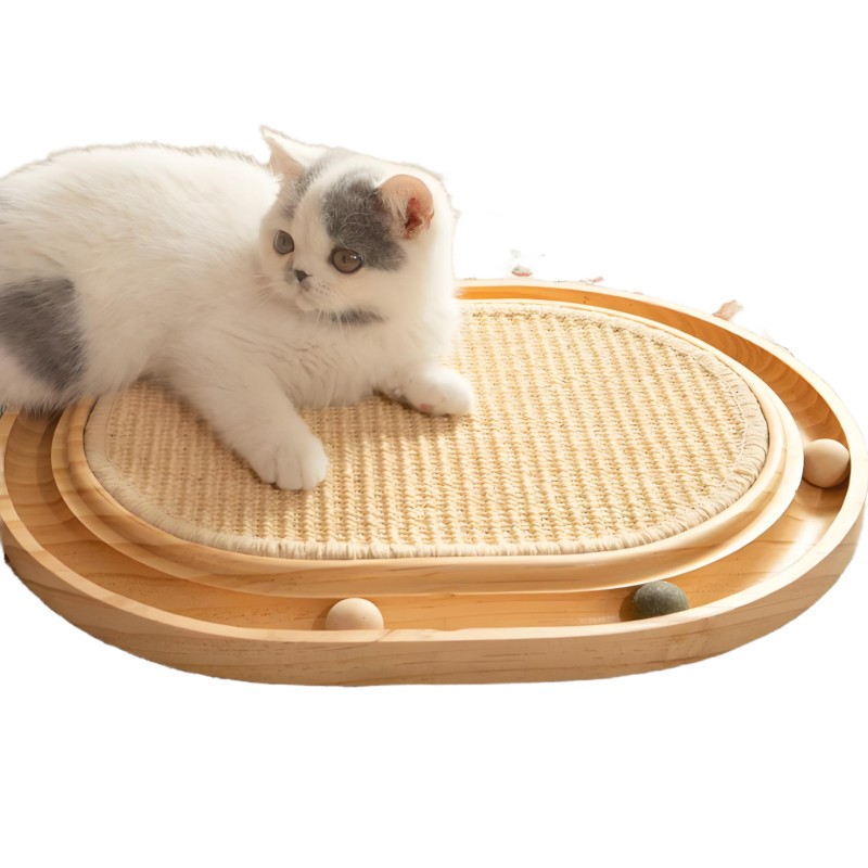 Cat Scratching Board Manufacturer - Bamboo Palm with Ball Track