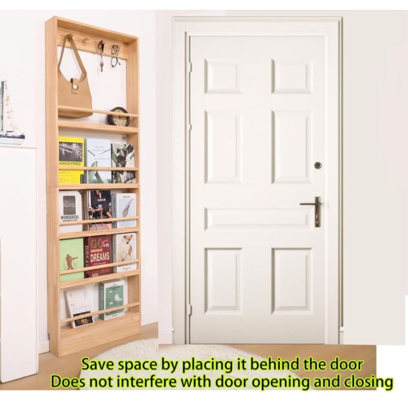 Wall Shelf Factory - Behind Door 5 Tiers with Hooks