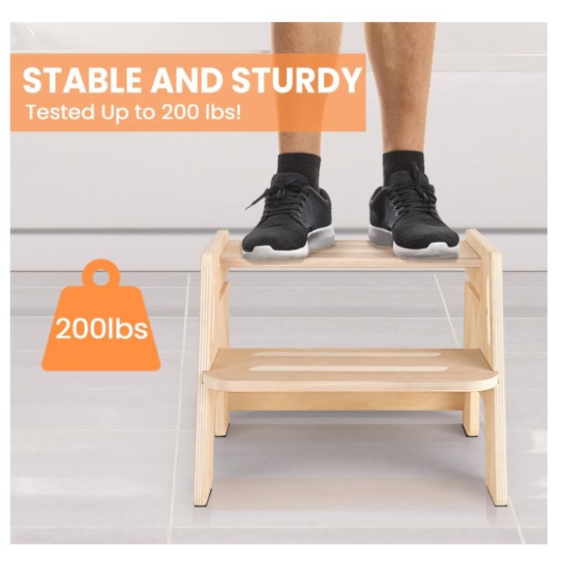 Toddler Stool Manufacturer - Adjustable 2 Step with Handles