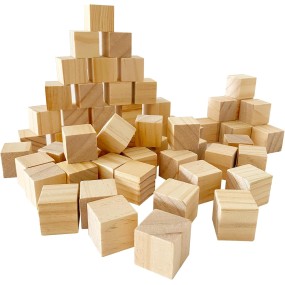 Wooden Cubes Manufacturer - Unfinished 1 Inch Pack of 50