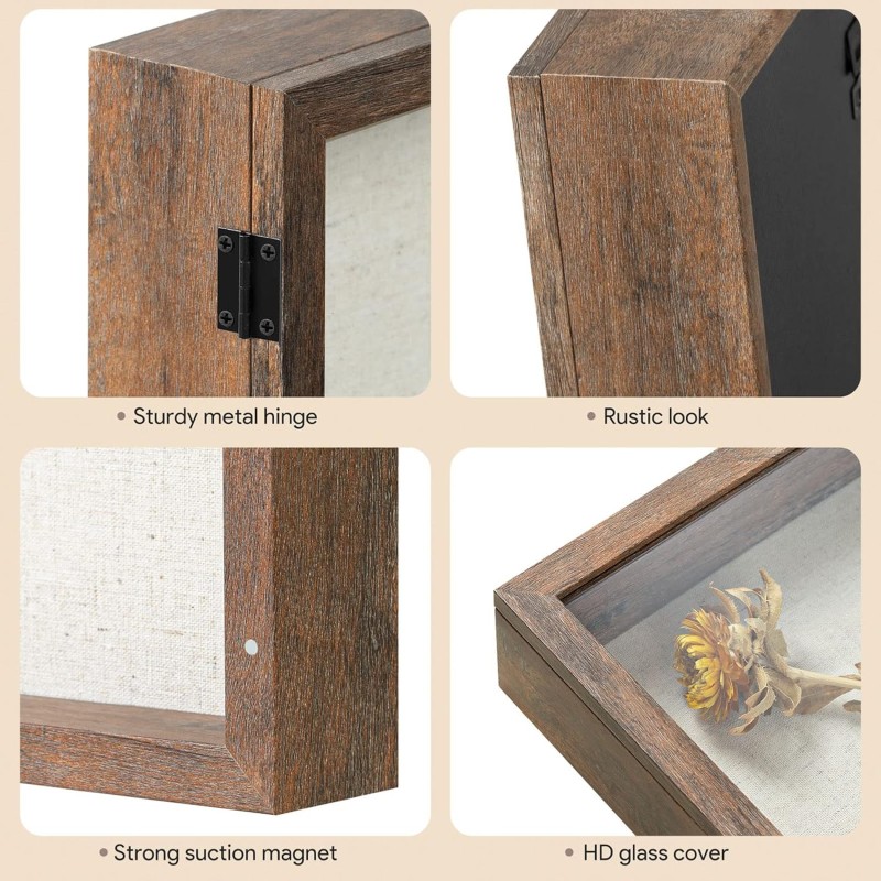 Shadow Box Frame Supplier - 8x10 Rustic Brown Memory Display