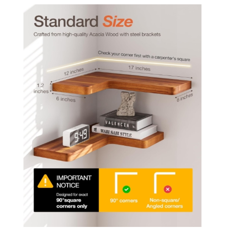 Hanging Shelves Factory - 2 Tier Wooden Tree Design