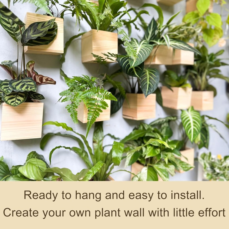 Hanging Planter Factory - 2 Piece Set Natural Wood Centerpiece